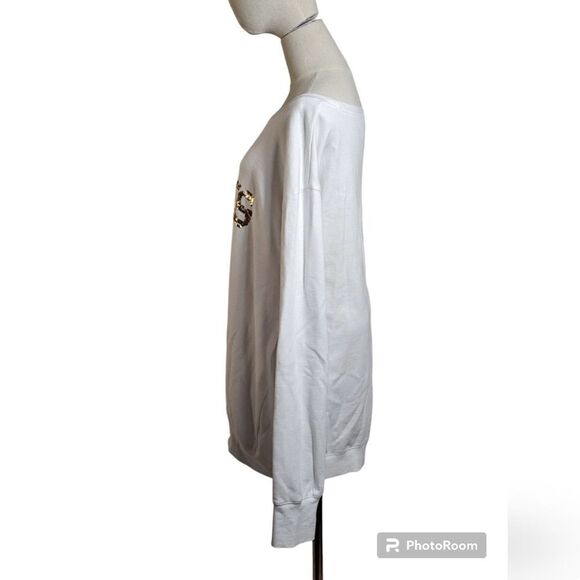 NFL New Orleans Saints White Sequin Sweatshirt - Picture 2 of 5